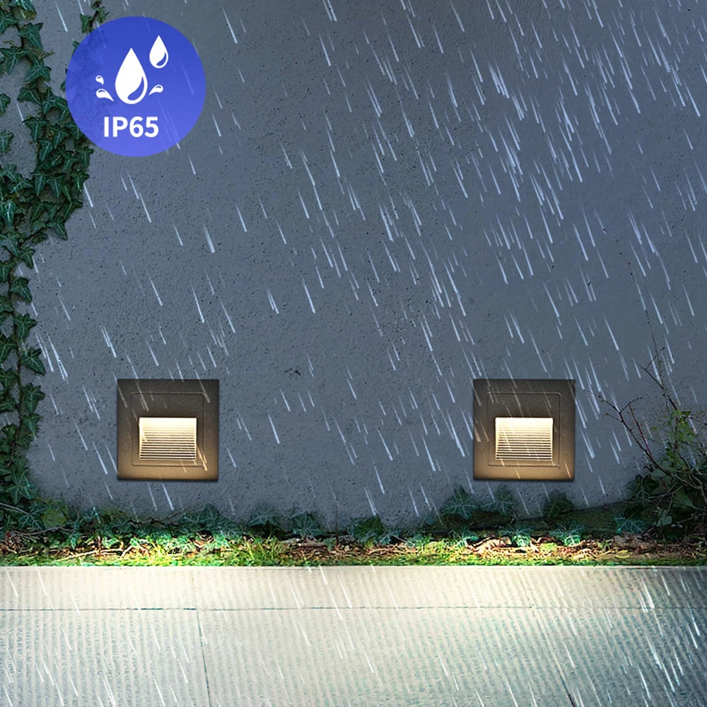 Outdoor Wall Light Waterproof Step Lighting 12v Embedded Sconce 220v 110v Street Garden Fence Balcony Luminaire Led IP65 XINLAT