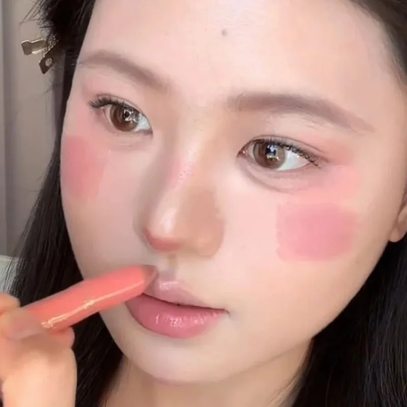 Dauerhafte rosa nackte Rouge-Creme, Doppelkopf, mattierter Rouge-Stift, Gesichtsaufhellung, natürlicher Umriss, Sculpt-Stick, Gel-Make-up-Kosmetik