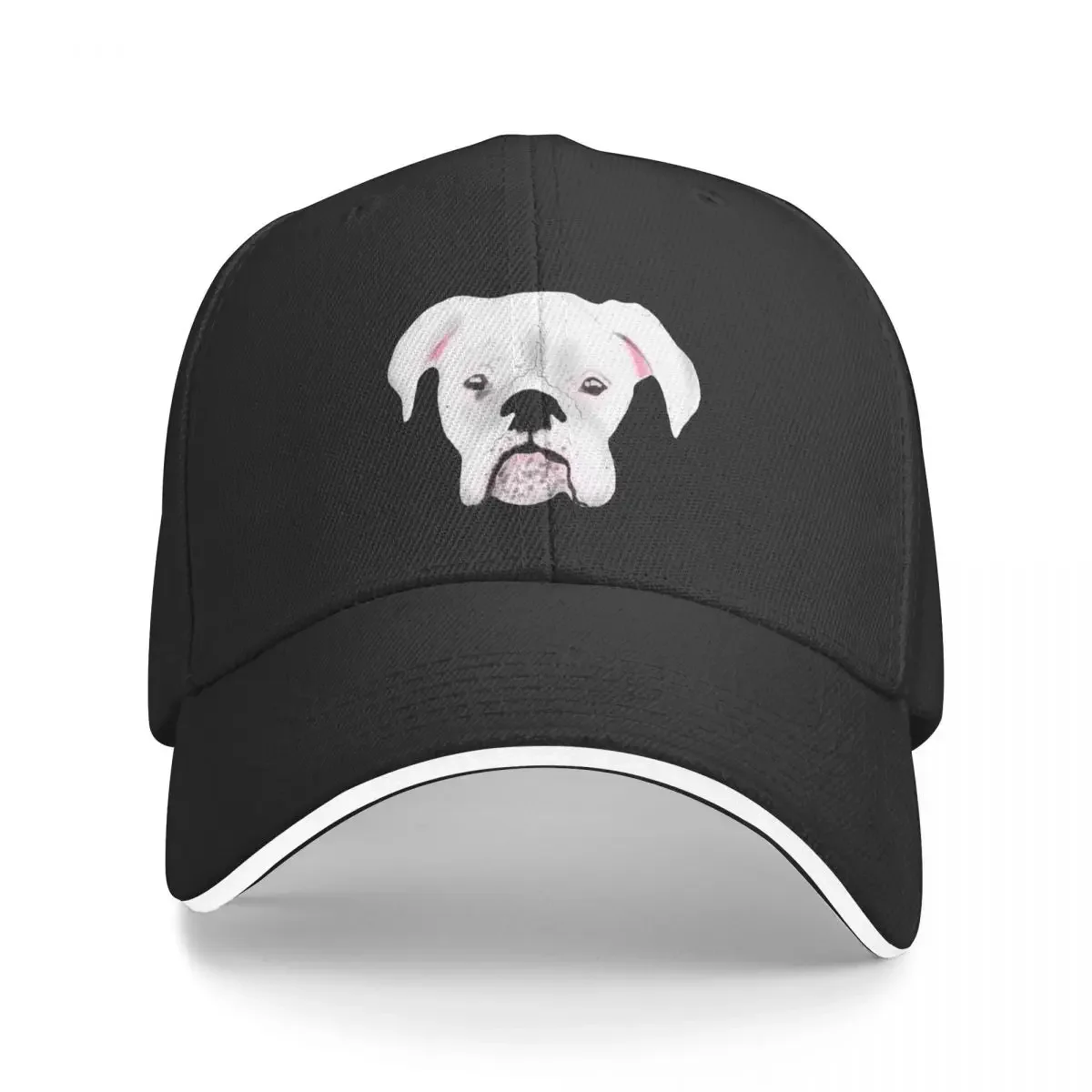 WHITE BOXER DOG PUPPY POLLYCap Baseball Cap Hat Man Luxury Anime Mountaineering Boy Child Women's