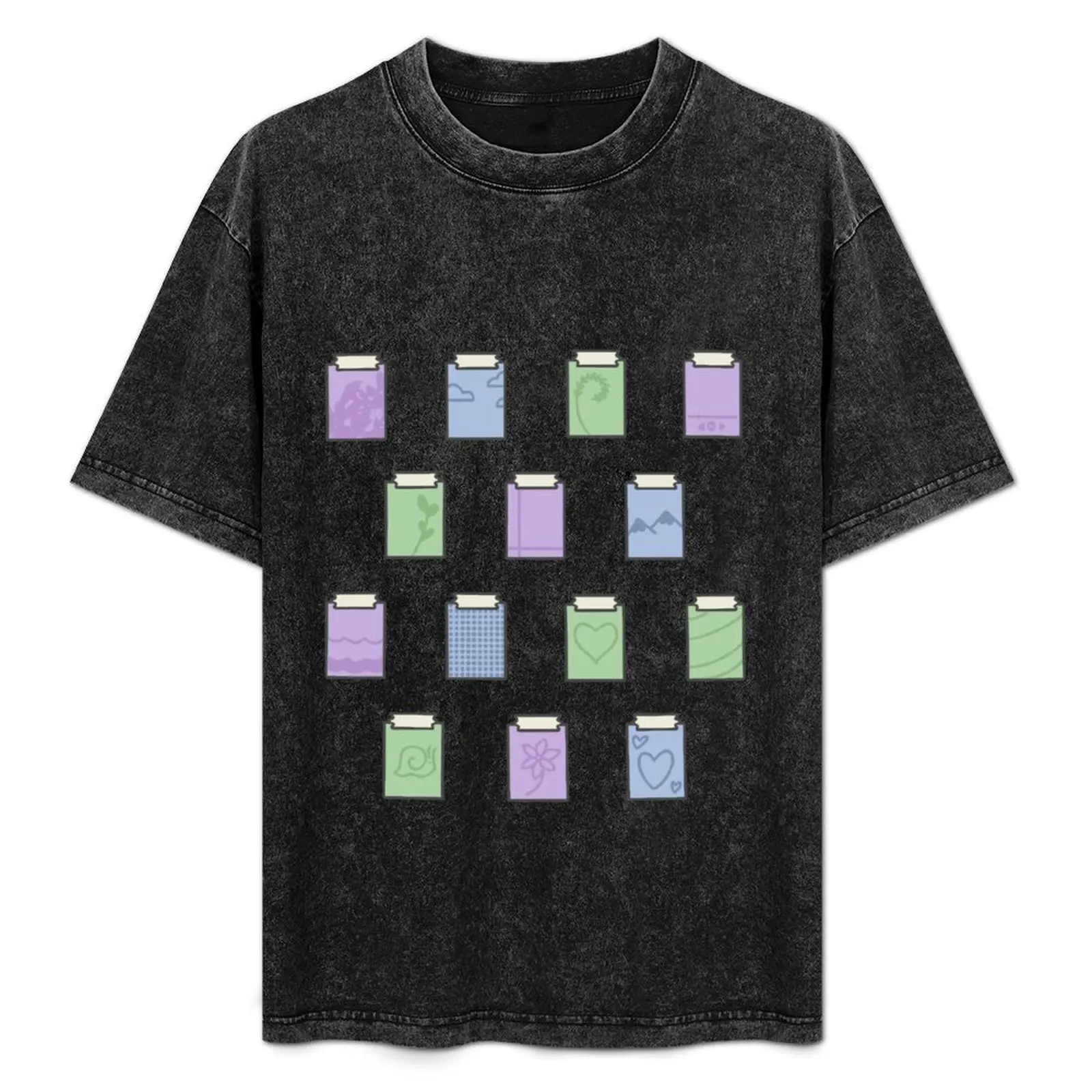 Assorted Taped Cards T-Shirt oversize t-shirts man tops cute clothes plain sweat shirts, men