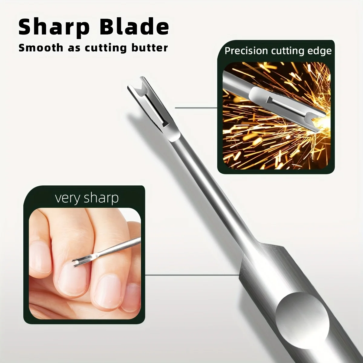 1/2Pcs Cuticle Pusher Professional Stainless Steel Nail Cuticle Remover Callus Dead Skin Fork Nail Manicure Pedicure Tools