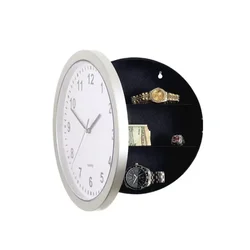 Orologio portaoggetti nascosto semplice per la casa Decorazione silenziosa Parete sicura Soggiorno Camera da letto Creativo