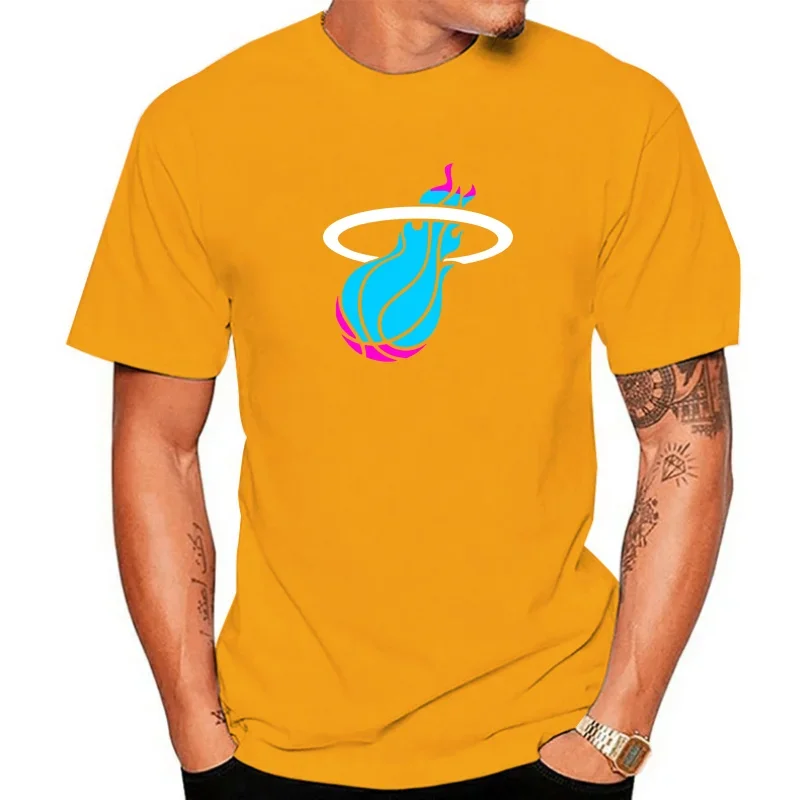 Miamis vices heat basketbal T-Shirt for adults COTTON t shirts for men New Arrival streetwear Casual T-shirts 2024