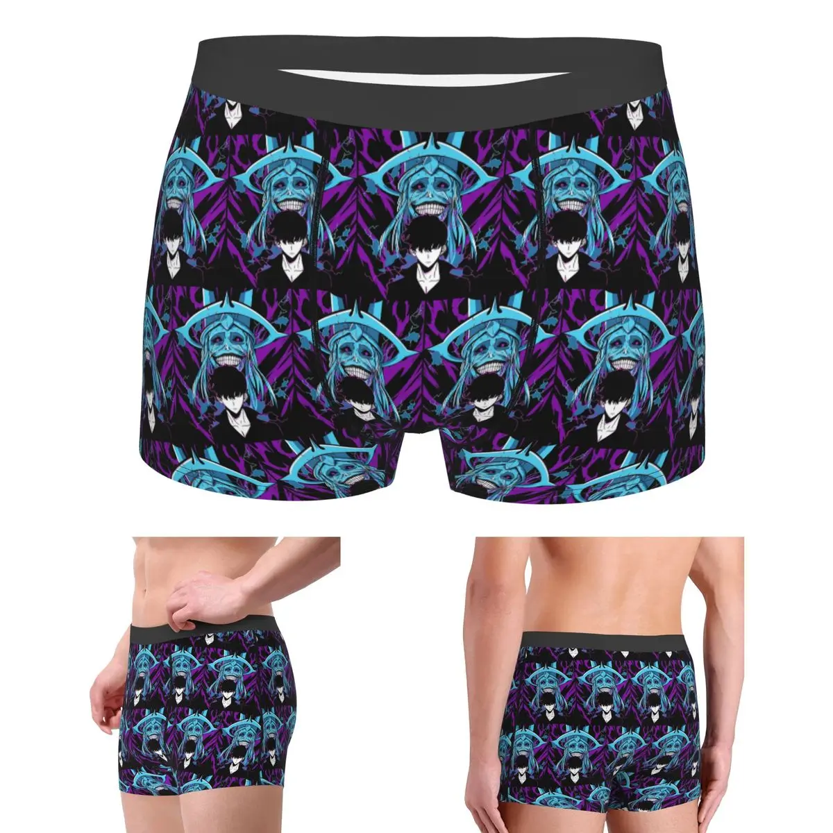 

Boxer Underpants Shorts Solo Leveling Anime Arise Panties Men's Comfortable Underwear for Homme Man Boyfriend Gifts