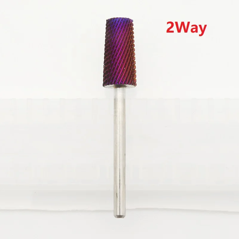 

Purple Left and Right 5In1 Tungsten Carbide Nail Drill Bit Milling Eletric Manicure Machine Equipment Cuticle Clean Burr Dental