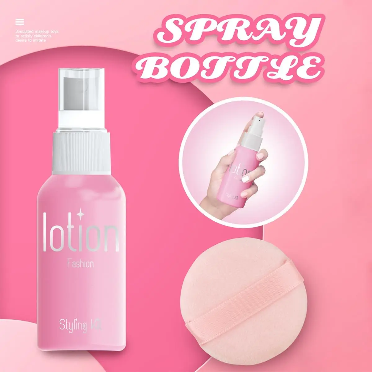 Pink Princess Pretend Makeup Toy: Ein chemikalienfreies, nicht anwendbares Rollenspiel-Geschenk für Mädchen – perfekt für Weihnachten, Halloween