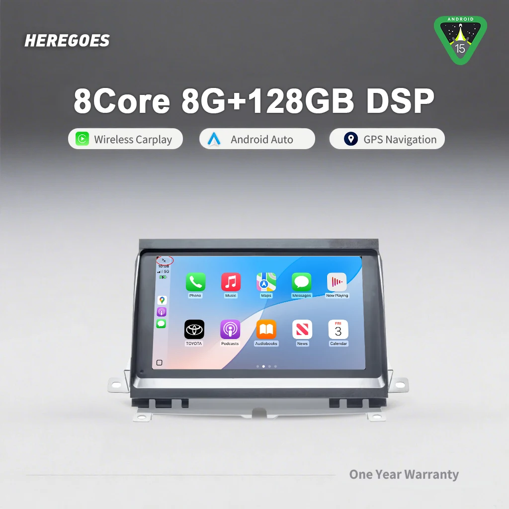 Android 15 CarPlay reproductor Multimedia para coche GPS Wifi 8GB navegación Bluetooth Radio de coche para Land Rover Discovery 3 LR3 2004-2009