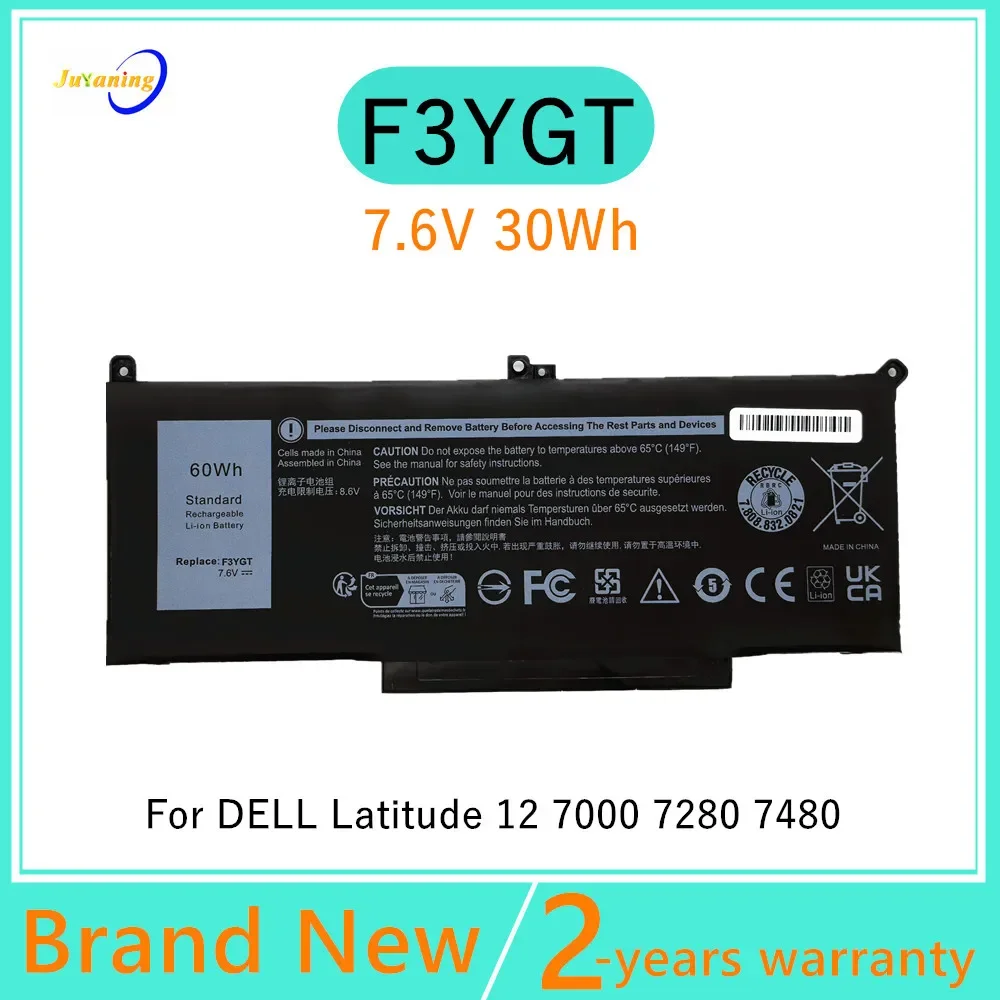 

F3YGT Laptop Battery For Dell Latitude 12 13 7000 7280 7290 7380 7390 14 7480 7490 E7280 E7380 E7480 E7290 E7390 E7490 2X39G