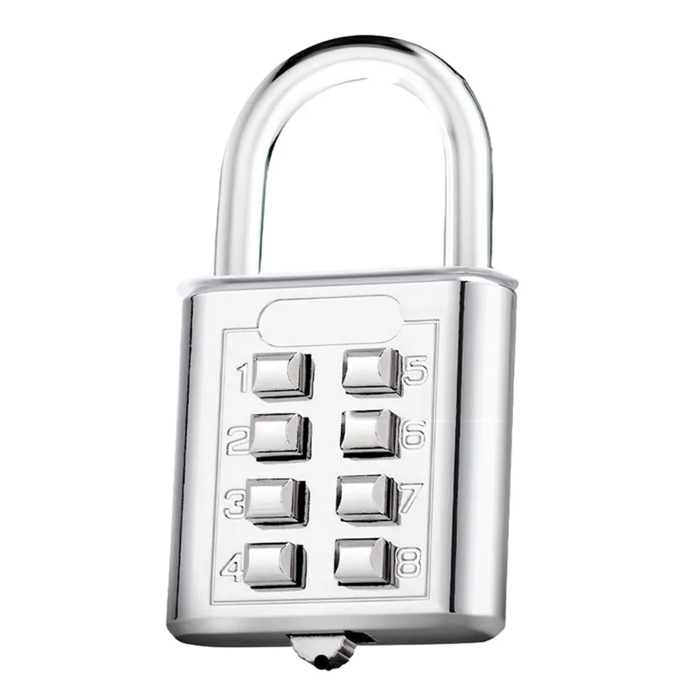 Travel Security Zinc Alloy Suitcase Password Lock 8 Digit Combination Padlock Steel Body Easy And Quick Unlocking