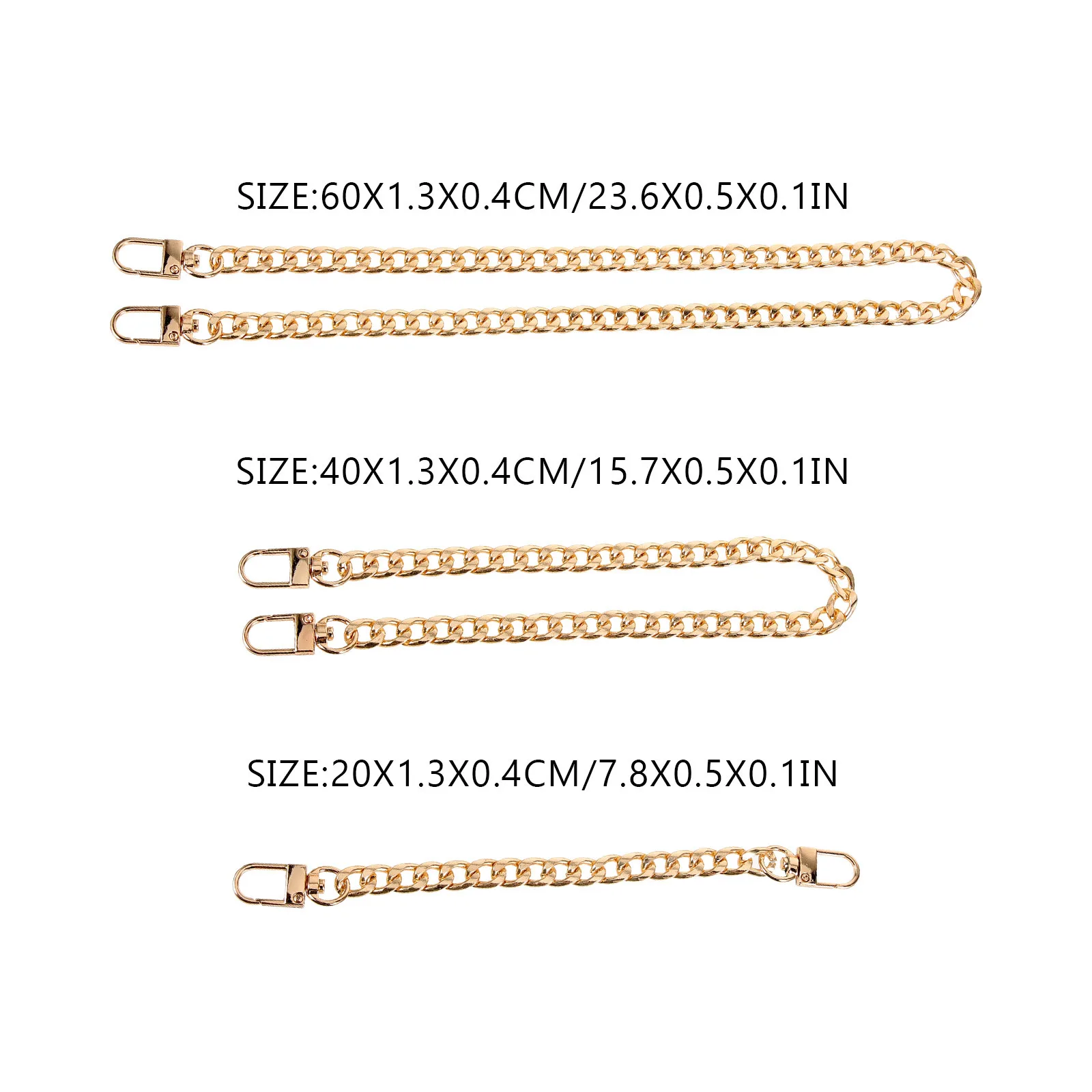 

3Pcs Strap Chain Purse Chains Handbag Accessories Replacement Durable Lightweight Extender Purse Chain