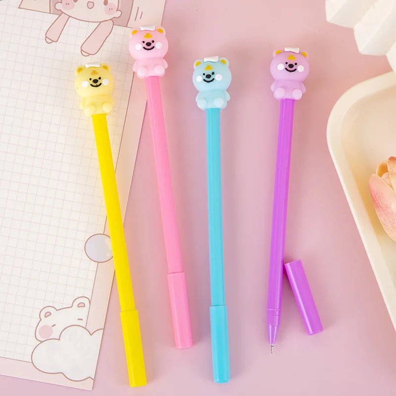 Ensemble de stylos gel mignons et colorés, écriture 03, fournitures scolaires, 12 pièces