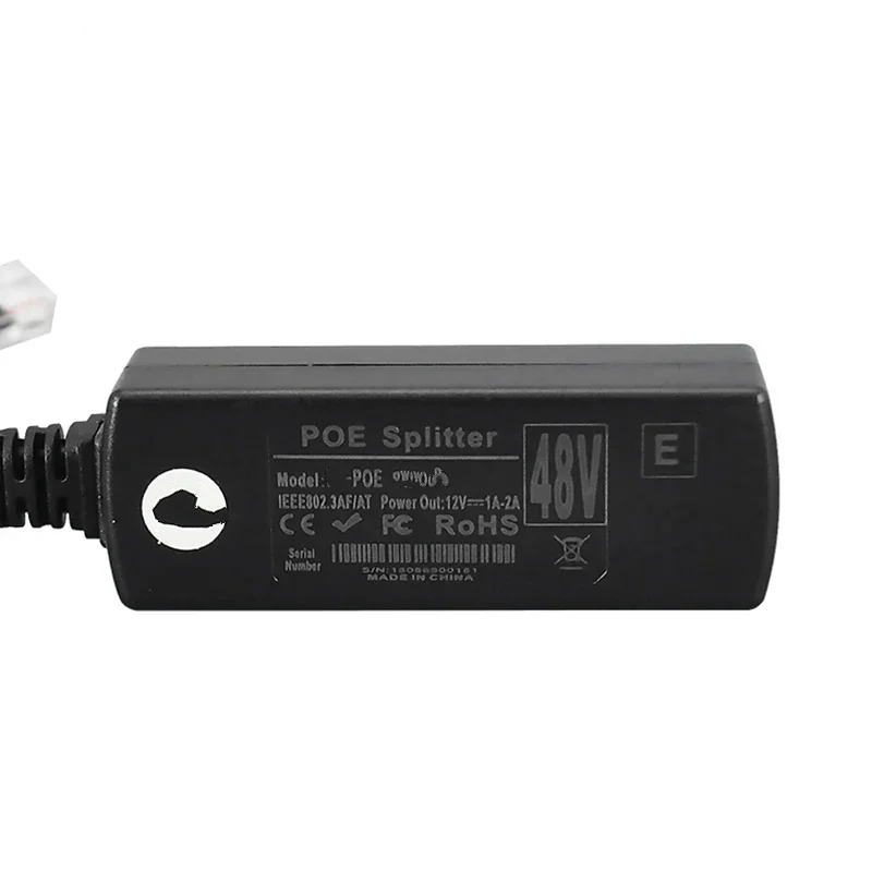حاقن محول ANPWOO POE ، موصل الخائن ، كاميرا IP ، هاتف VoIP AP ، مخرج W ، DC 48V إلى 12V ، iee802.3af ، 10 m ،