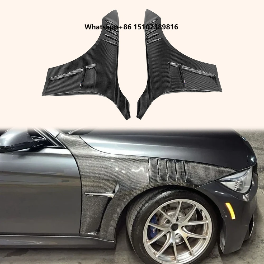 For  M3 F80 4D Sedan Saloon 2014-18 KZ Style Vented Dry Carbon Front Fender