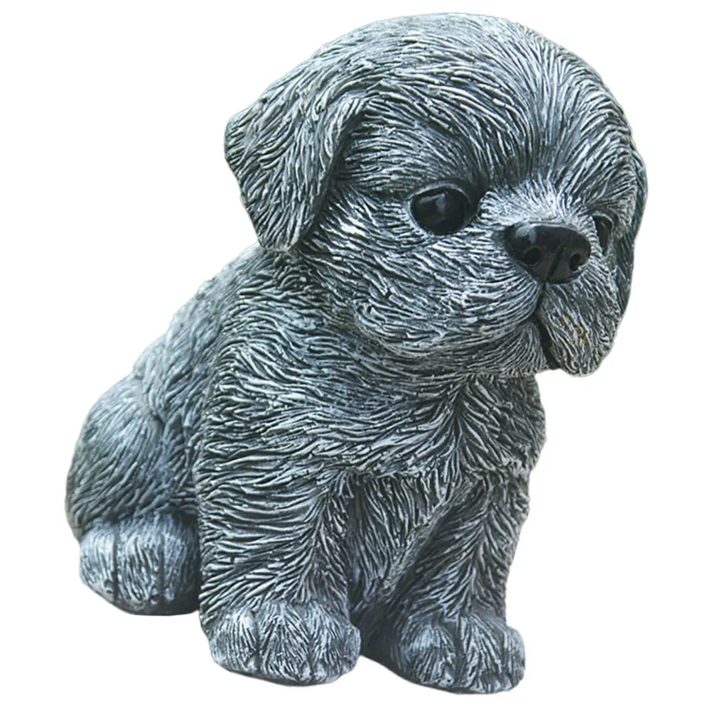 

Resin Cute Dog Home naments Statue Desktop L Accessories Chic Puppy Decorative Lovely Animal Gardening Sculpture
