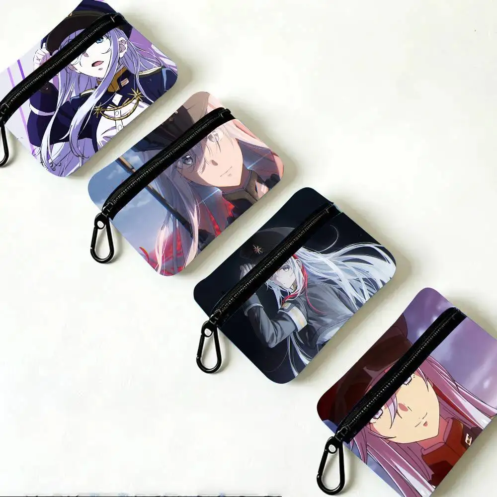 Vladilena Milize Animation Eight Six Oxford Fabric Wallet With Zipper Hanging Multifunctional Bag For Credit Cards Keys Coins