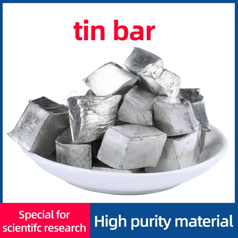 High-purity Tin Blocks Sn 99.95%, Tin Ingots SN, Eco-friendly Tin 100 g, 500 g, 1000 g