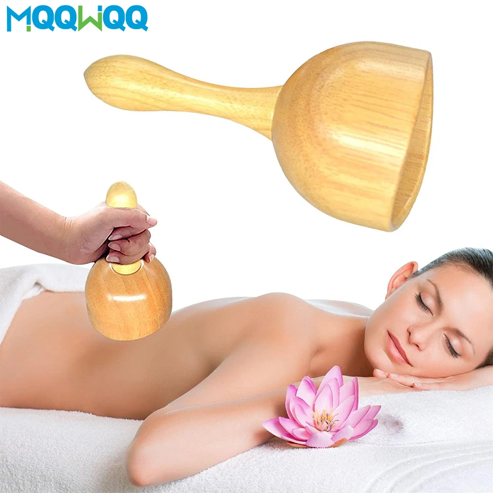 Wood Swedish Cup Wooden Massager Therapy Tool Body Sculpting for Maderotherapy, Lympahtic Drainage, Anti-Cellulite, Pain Relief