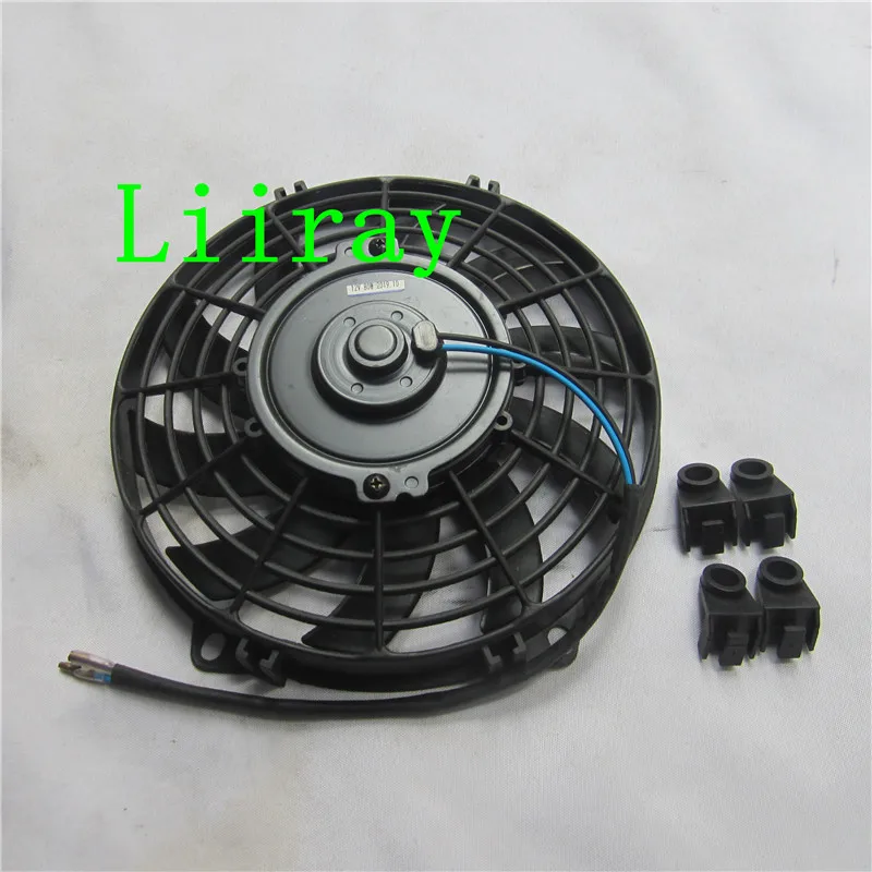 Universal 9 inch 12V 80W SUCTION Car Air Conditioning Electronic Radiator Cooling Fan Blade Electric Cool  fan