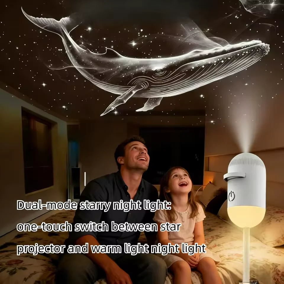 

Mini Galaxy Projector Night Light 360° Adjustable Starry Star Ambient Lamp 12 Films USB Atmosphere Light for Car & Bedroom Decor
