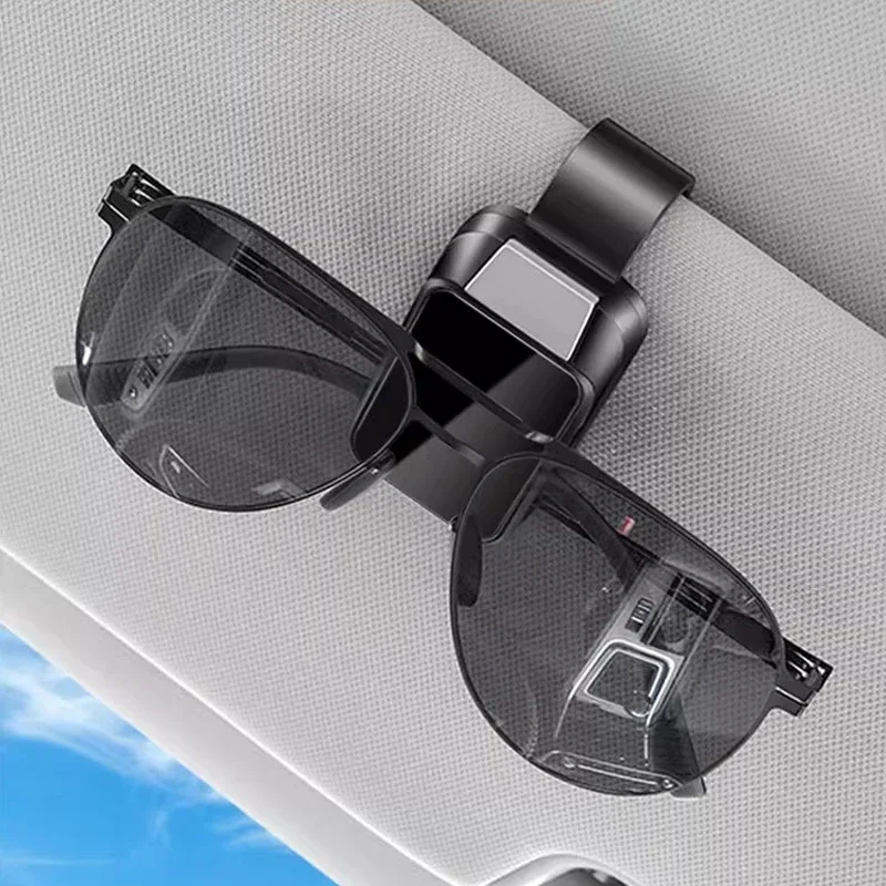 

Universal ABS Car Sun Visor Eyeglass Hanger Clip Press Glasses Holder Multi-Function Storage Auto Interior Accessories