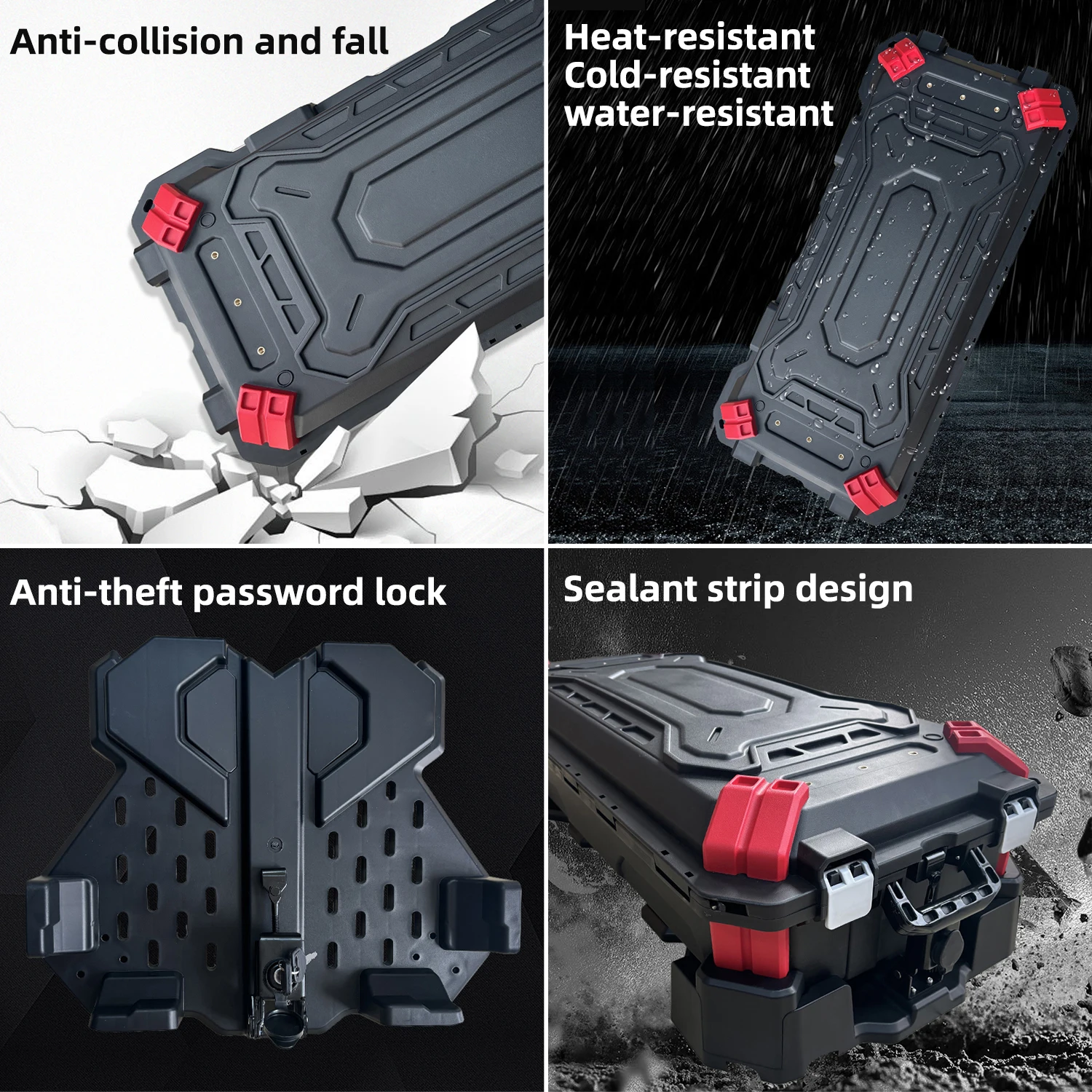 84L Large Capacity Universal Cargo SUV Roof Rack Storage Box Waterproof Anti-thief Car Roof Luggage Box for Travel Protection