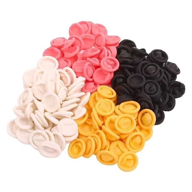5PCS Semi-Conductor Dust Free Disposable Cleanroom Antistatic Safety ESD Antistatic ESD Conductive Latex Finger Cot