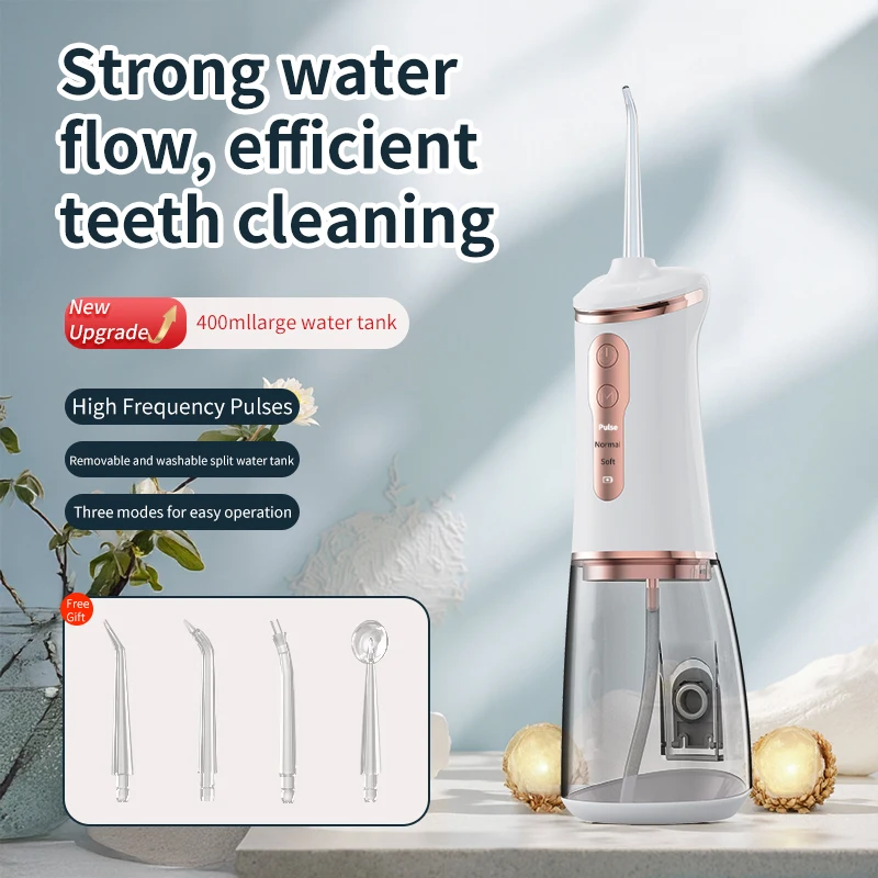 

Water Jet Irrigator Dental Teeth Cleaner Portable Oral Irrigator Teeth Cleaning 3 Modes Rechargeable Portable Water Flosser