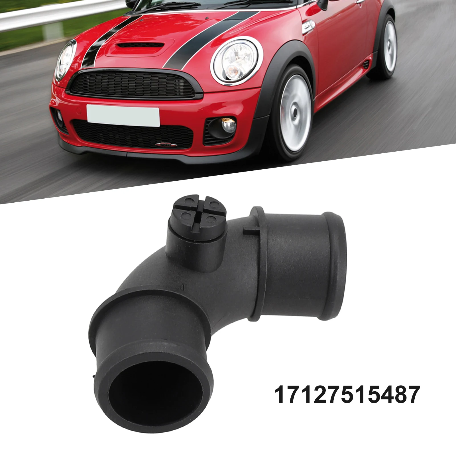 

Hot Sale Newest Black Radiator Hose Coolant Bleed Elbow For BMW For Mini R50 R52 01-06 OEM Number 17127515487 Accessories