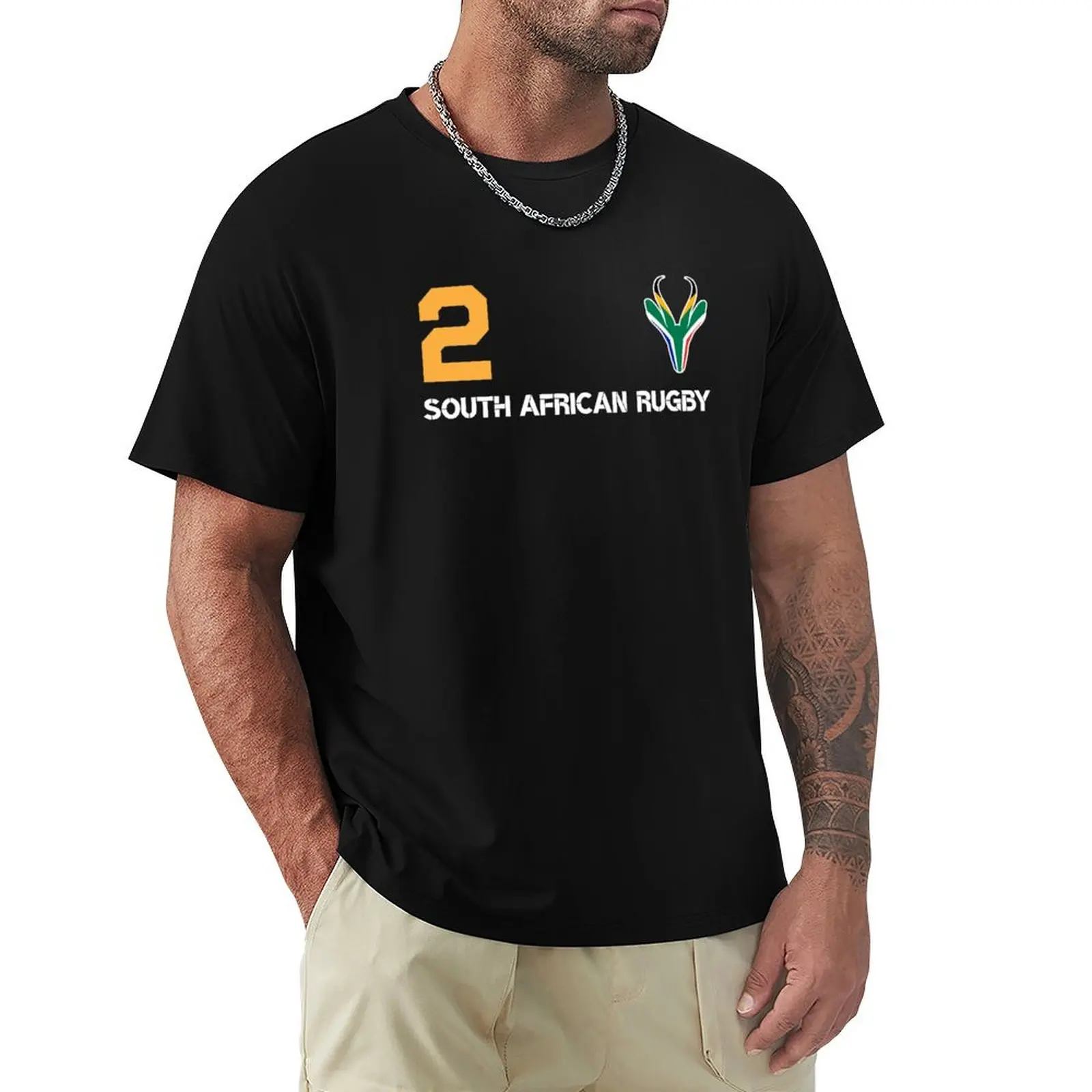 

Rugby South Africa No2 Hooker T-Shirt summer tops anime clothes oversized korean fashion Men's clothing