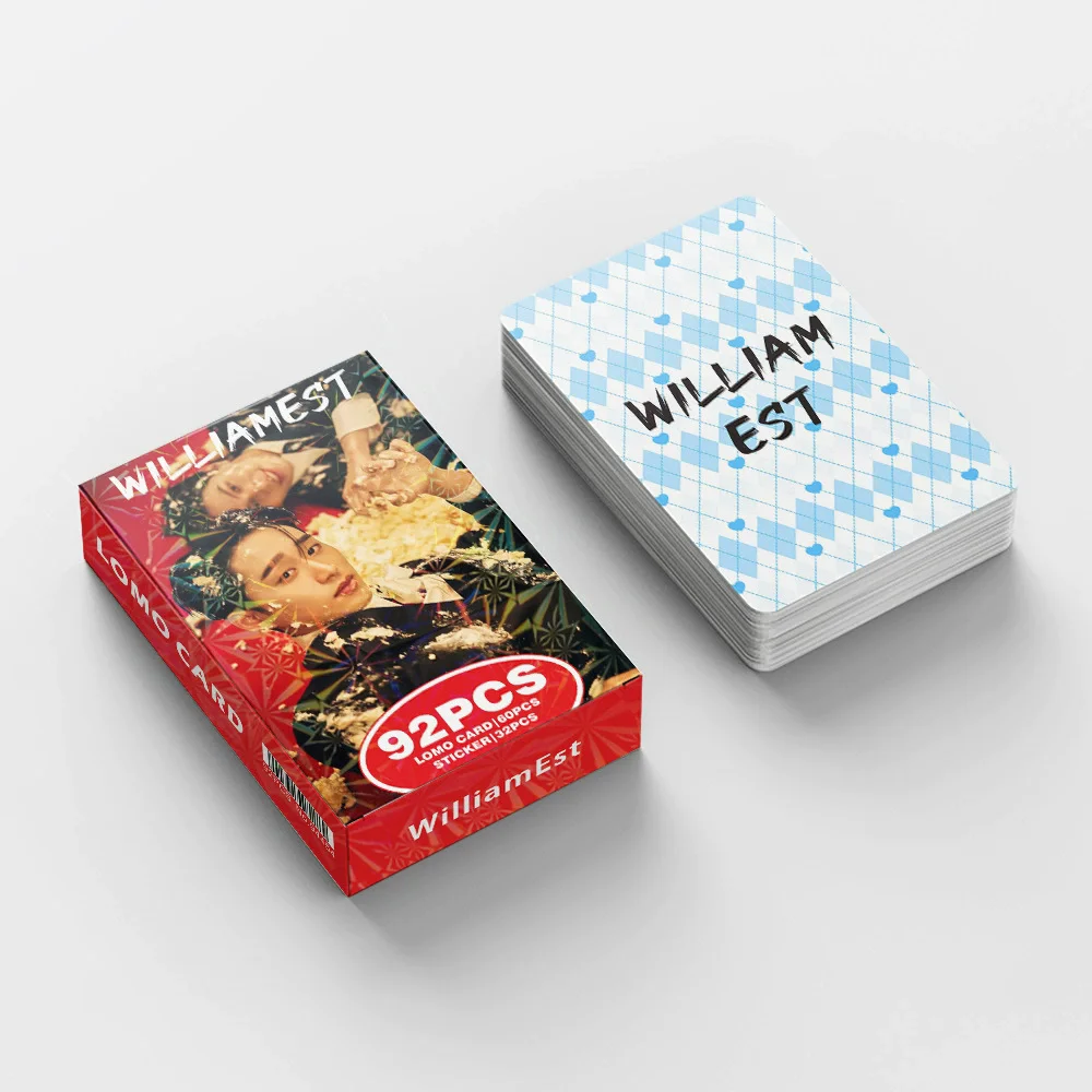 

﻿ 92PCS Thai Star WilliamEst Laser Lomo Cards Set - Drama CP William & Est Holographic Photocard with Stickers