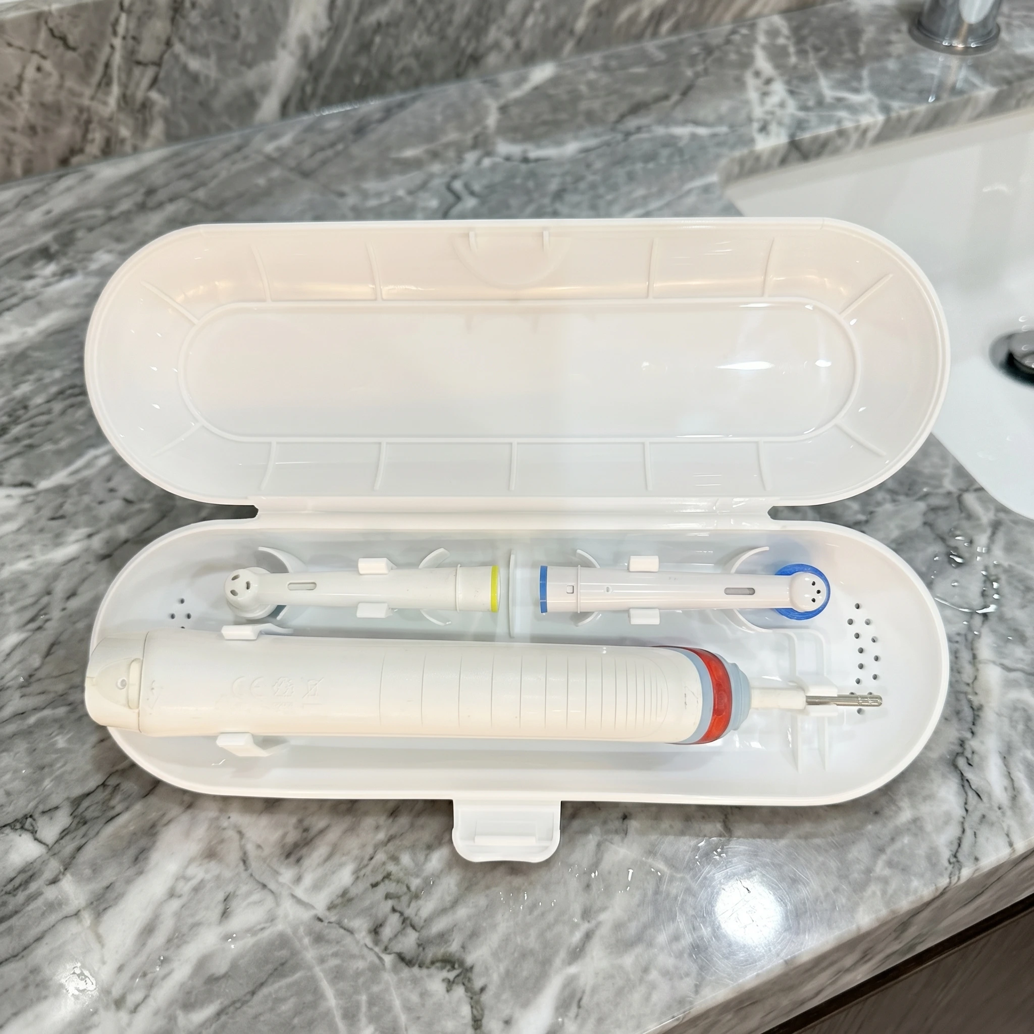 Travel Case for Electric Toothbrush, Portable Storage Box with Brush Head Holders