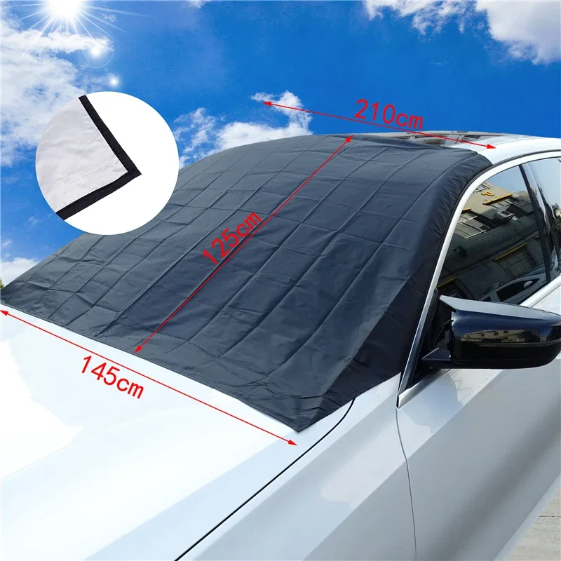 

Car Front Windscreen Cover Automobile Sunshade Snow Sun Shade Waterproof Cover Magnetic 210X120cm