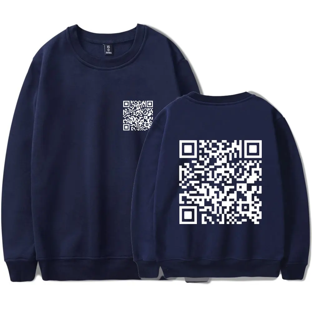 funny  Digital QR Code Sweater Fu  You QR Code sweatshirt   Crewneck   Capless  Sweatshirt Men/women  Pullover