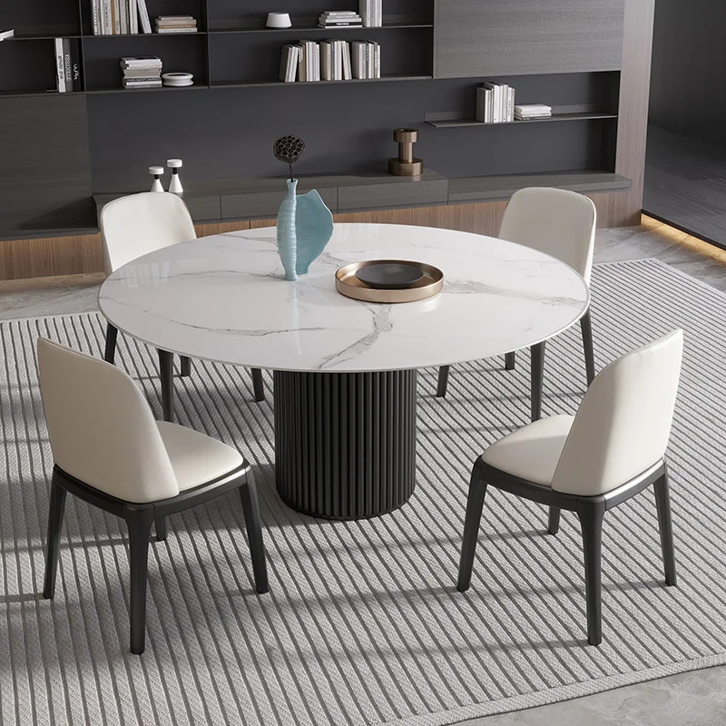 Italian Luxury Dining Table Black Modern Living Room European Dining Table Marble Multifunctional Mesa De Comedor Furniture