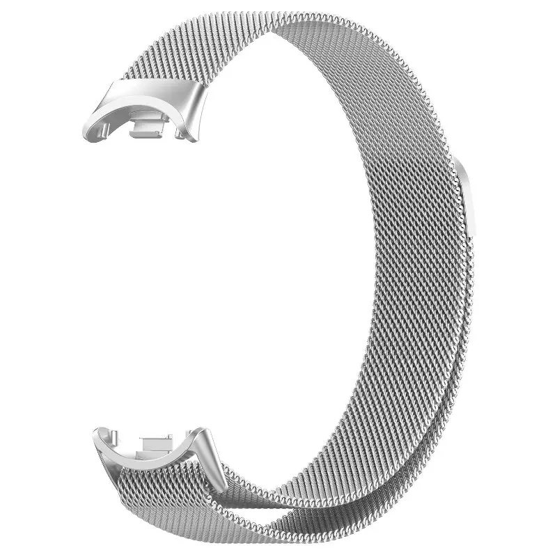 حزام معدني لسوار Xiaomi Mi Band 8 9 10 مع حافظة من البولي يوريثان، واقي ناعم للشاشة، حزام ساعة بديل بحلقة مغناطيسية ميلانو #3