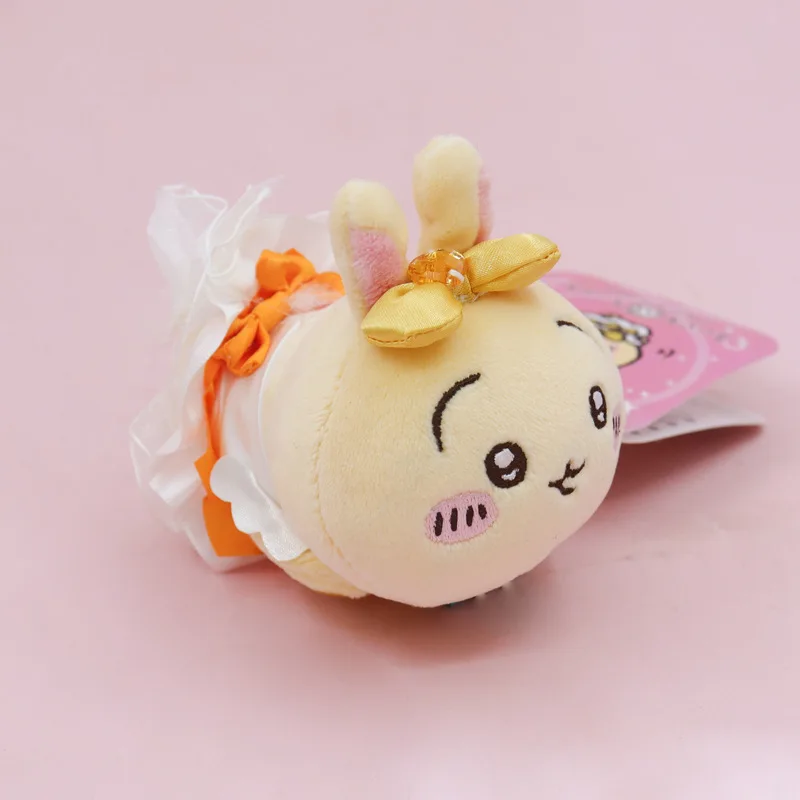 Chiikawa Hachiware Usagi Momonga 10cm pingente de mochila de pelúcia fofa, chaveiro, presente de aniversário infantil