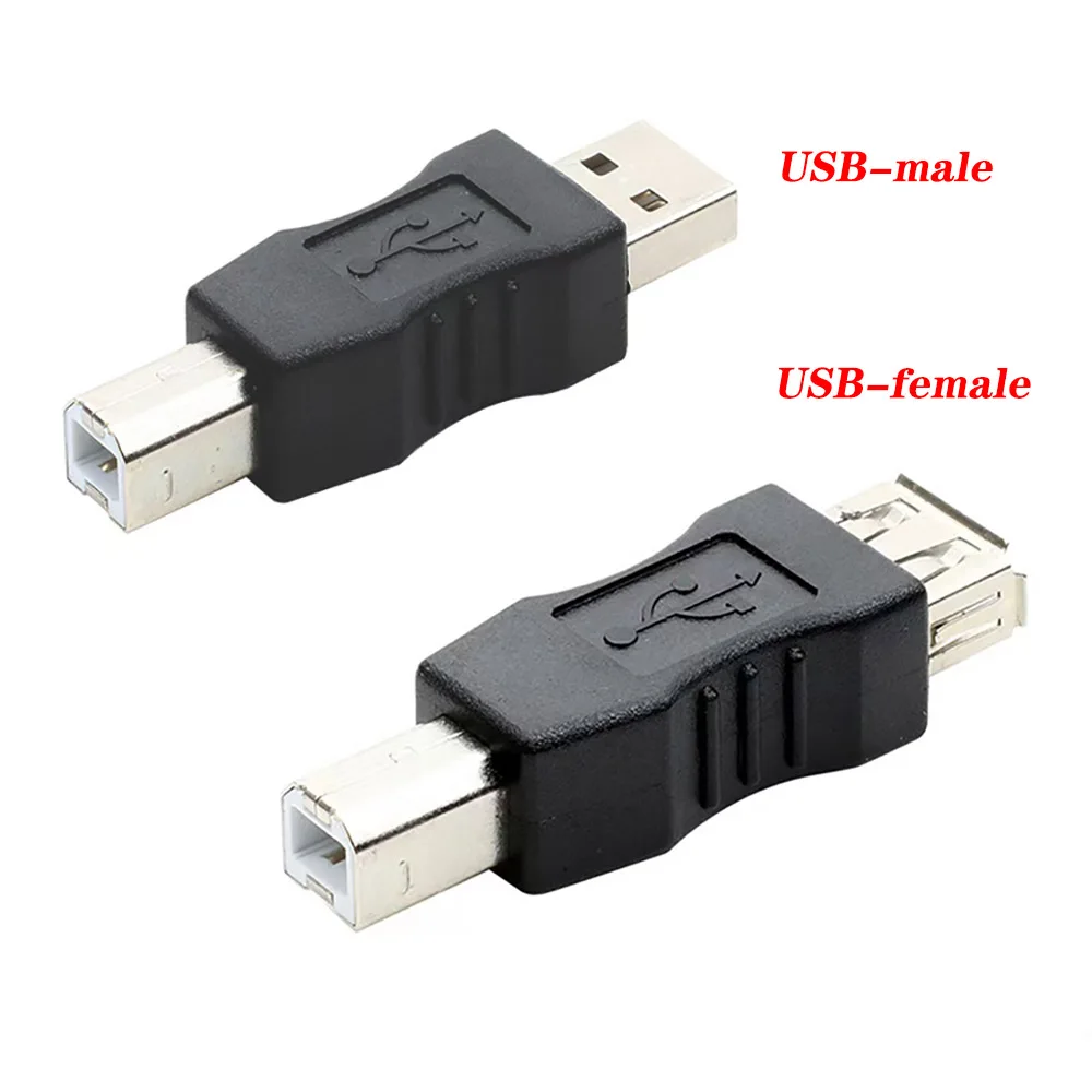 50 Stück USB 2.0 A-Typ-Stecker und Buchse auf B-Stecker, geeignet für USB-Drucker mit einem quadratischen gemeinsamen Übertragungsanschluss