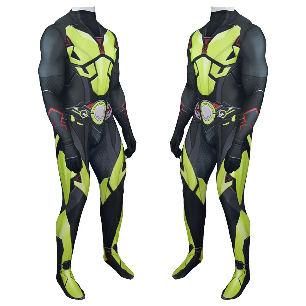 بدلة قفز سوداء لفيلم الهالوين كامين رايدر التأثيرية للرجال البالغين #2