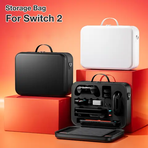Large Carrying Bag for Switch 2 Waterproof Travel Storage Bag Anti-Scratch Charger and Handle can be Storaged Game Accessories