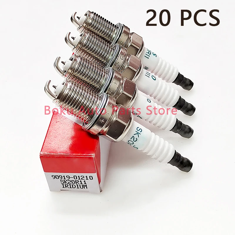 

90919-01210 SK20R11 20pcs Iridium spark plugs For TOYOTA WISH CAMRY PREVIA COROLLA LAND CRUISER CROWN For LEXUS LS430 9091901210