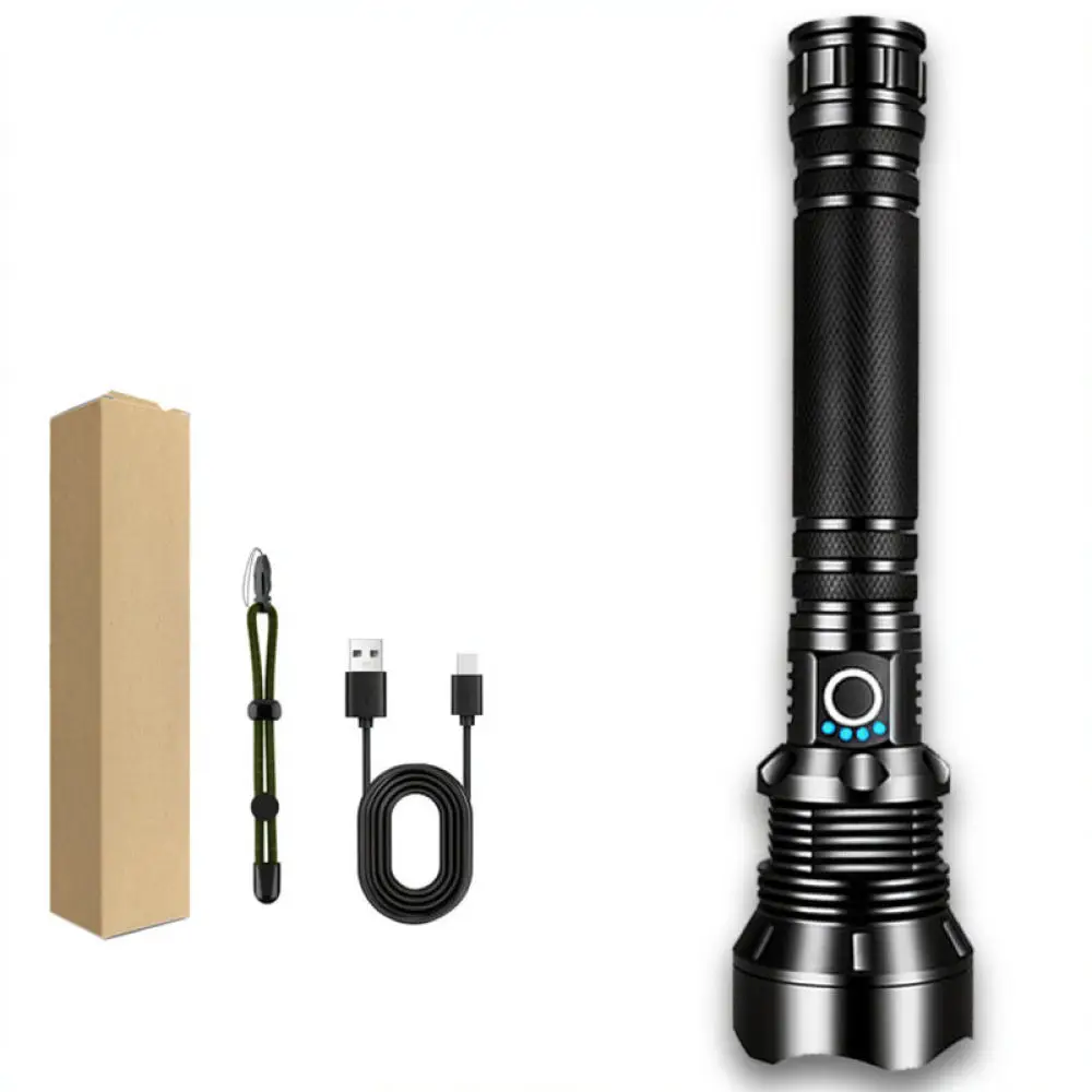 Durable Aluminum Led Flashlight Powerful Tactical Torch High Lumen Rechargeable Light For Outdoor Camping Emergency Hiking Gear