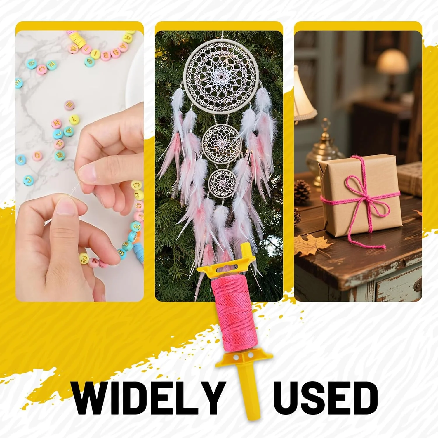 2PCS 18# 250F Handle-Style Mason Line - Architectural Line for Gardening, Construction, Kite Flying & DIY Multi-Purpose Applicat