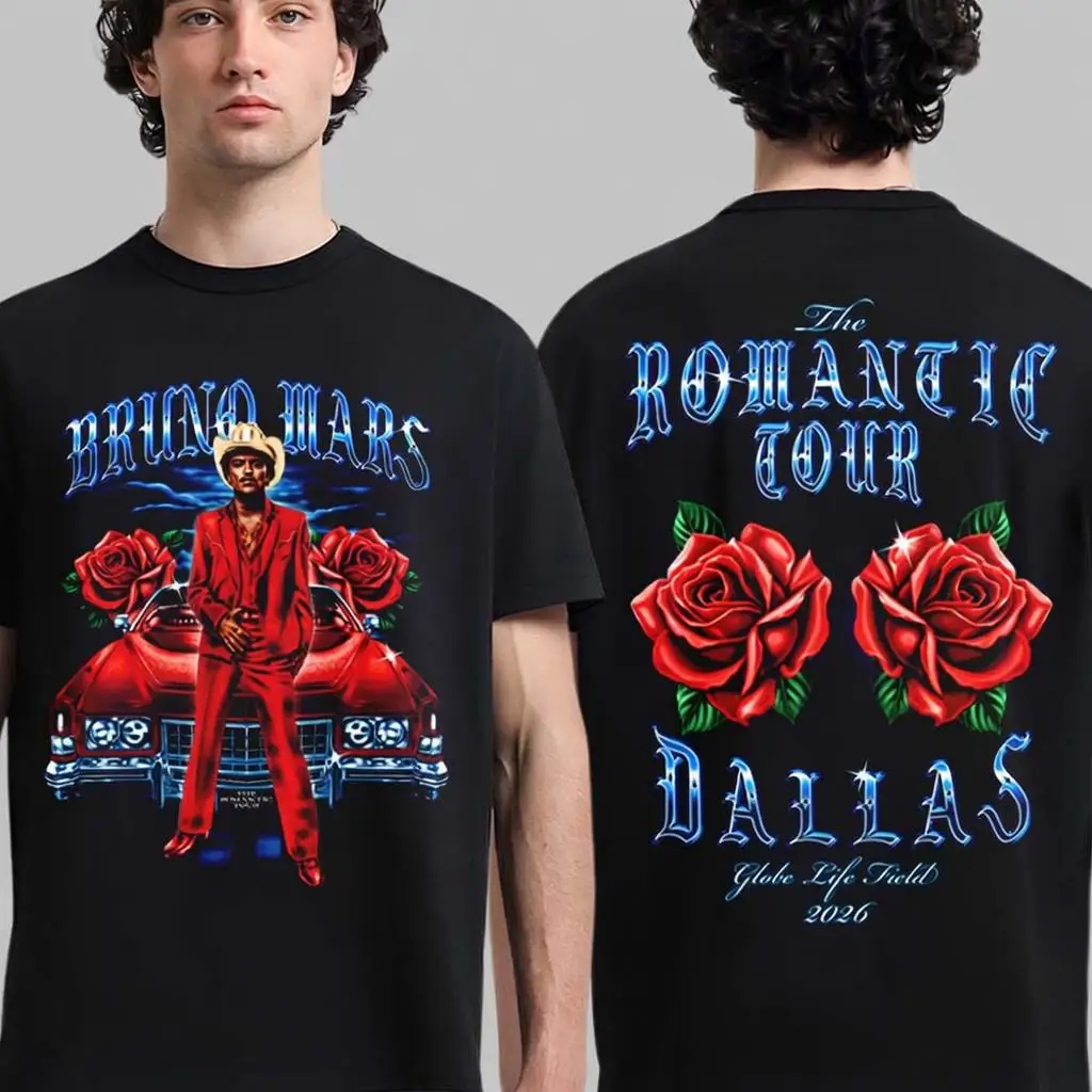 Bruno Mars The Romantic 2026 Tour T-shirt Men Women Summer C