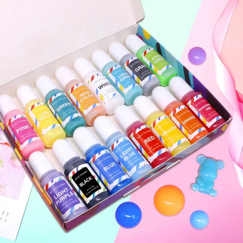 Color Pigment Set For Epoxy Resin DIY UV Resin Mold Jewelry Making Color Pigment Kit Liquid Colorant Dye Resin Tools Accessories