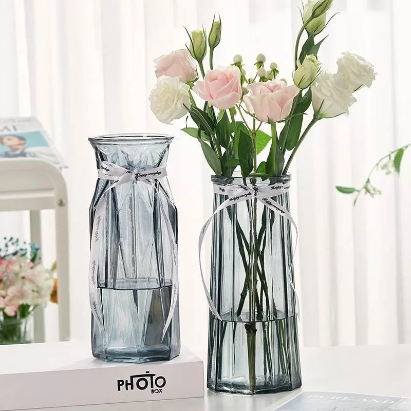 家庭用ガラス花瓶リビングルームの装飾グリーンアイビー植物栽培耐衝撃性カラフルな植木鉢小型サイズ