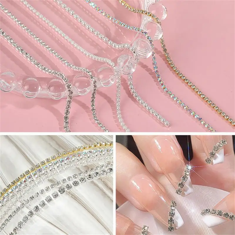 10/20/30PCS Nail Claw Drill Chain Super Sparkling Rhinestone Customizable Women Nail Accessories Nail Decorations