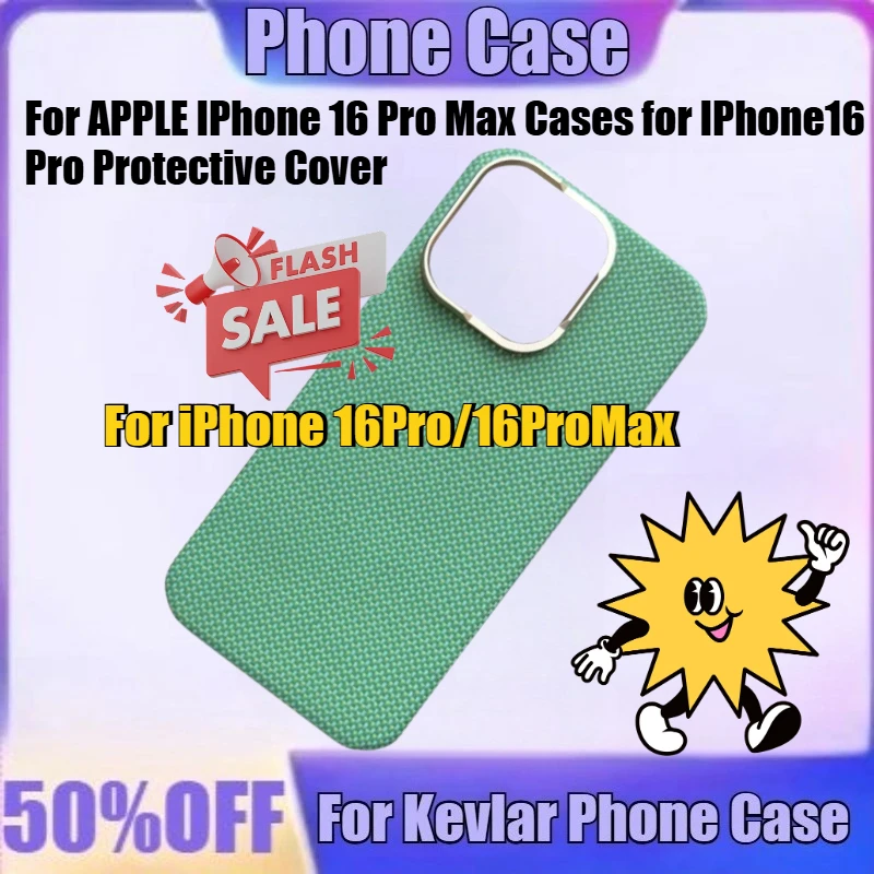 

New for APPLE IPhone 16 Pro Max Cases for IPhone16 Pro Protective Cover for Kevlar Phone Case High Quality Battery