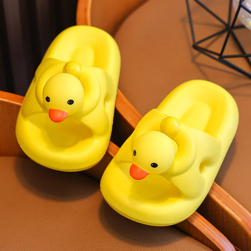 Summer Baby Slippers for Girls Boys Cute Duck Cartoon Kids Shoes Soft EVA Toddler Shoes Outdoor Children Sandals Beach Slippers