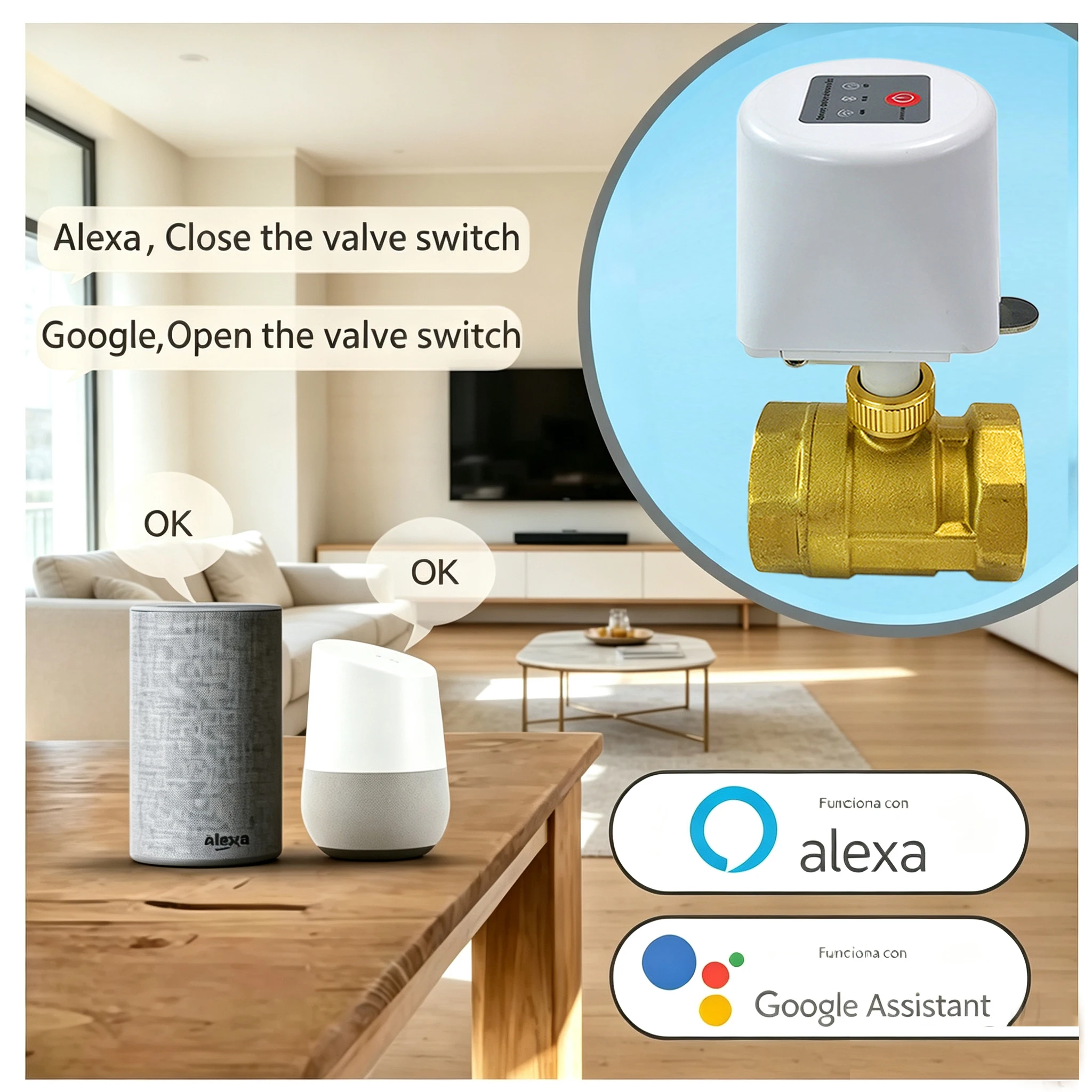 DN15 to DN40 Wifi Smart Water Valve 1/2" 3/4" 1" Zigbee Garden Watering Timer Auto Irrigation Controller Works with TUYA APP image 4