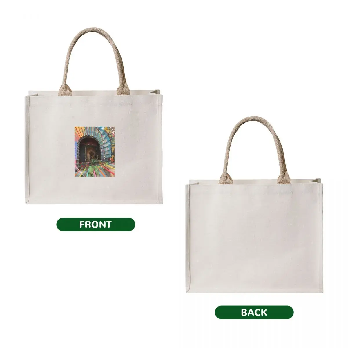 colorful stairs Tote Bag reusable shopping bags tote bag men's Shopper Beach bag